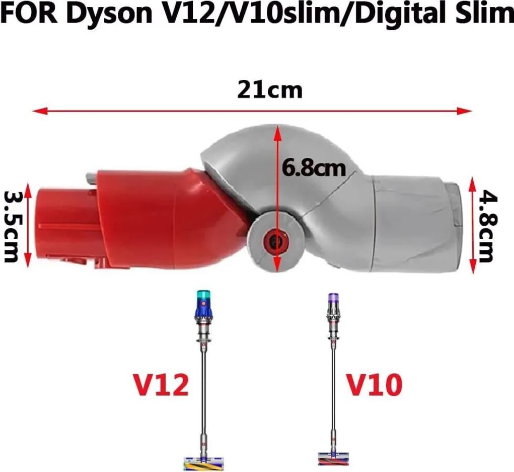 Flex Adapter für Dyson V12 Leicht Staubsauger, Knickelement für Dyson V12/V10Slim/Digital Slim Leicht Staubsauger